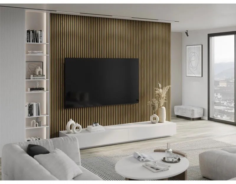 Mexen Lam-B, stenové lamely 275 × 31,5 cm, HDF doska 4 mm, dub klasický, S100-275317-2812-072