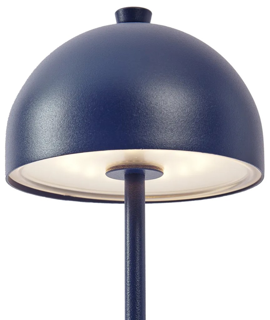 Stolná lampa modrá vrátane LED IP54 Nabíjateľná s nabíjacou stanicou - Squirrel