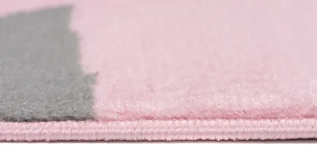 Detský koberec PINKY Z414C Puzzle sivý, ružový