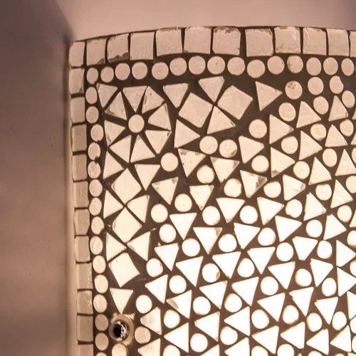 Transparent lampa nástenná mosaic Cylinder STARS 17*26