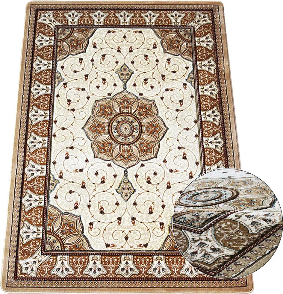 Koberec Adora 5792 CREAM – krémový so vzorom, obdĺžnik Rozmer: 80x150 cm