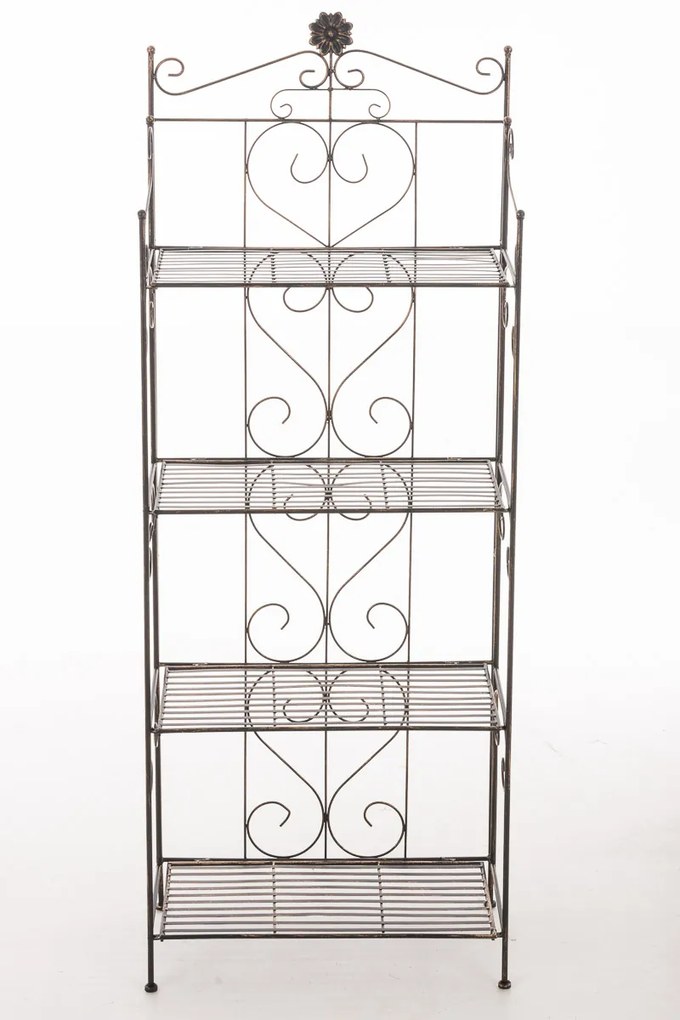 Kovová polica regál Lenja - Bronzová