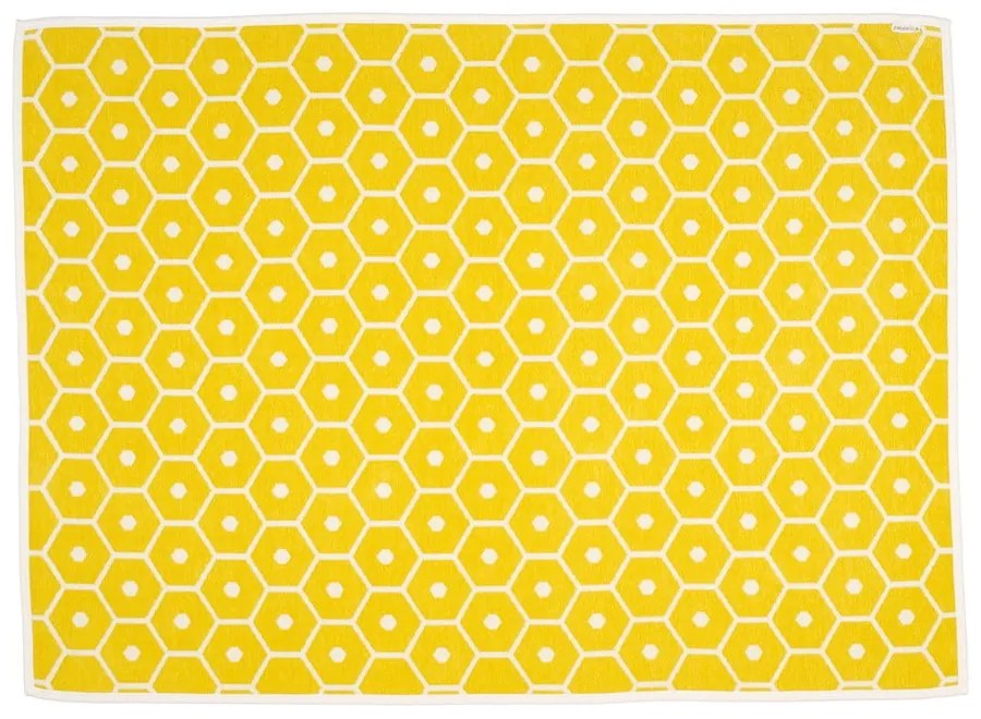Žltá deka s prímesou vlny 140x180 cm Honey Lemon – Pappelina