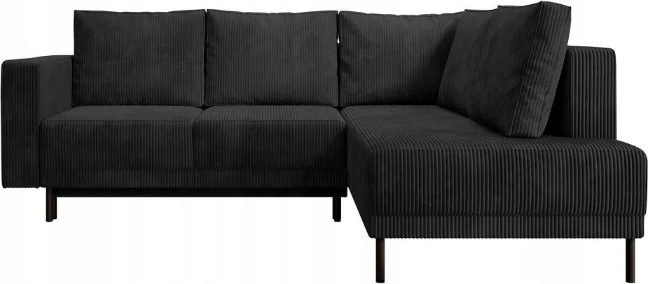 Rohová sedacia súprava Rodriguez (p) (čierna čierna)