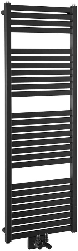 Aqualine Aqualine, TONDI vykurovacie teleso 450x1330 mm, stredové pripojenie, čierna matná, DT476T