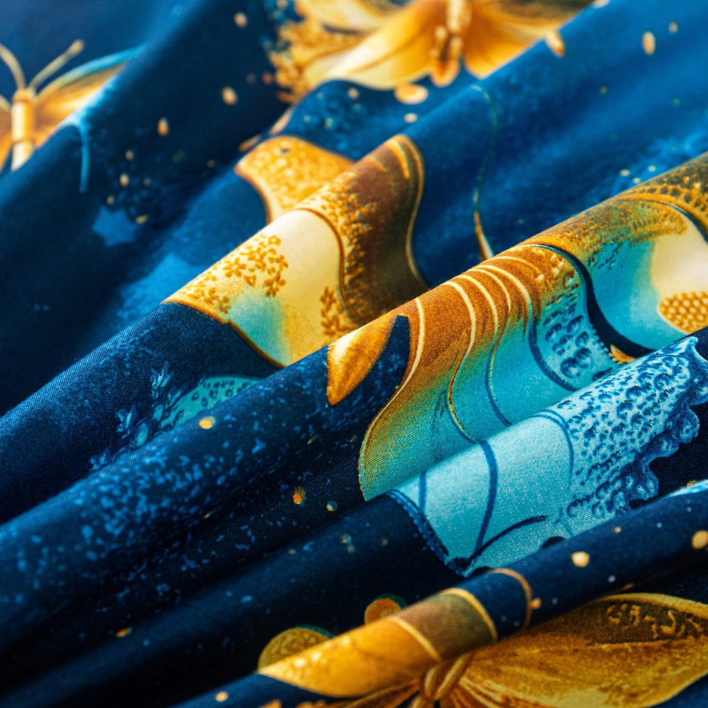 Obliečky z mikrovlákna ROYAL BUTTERFLY modré Rozmer obliečky: 70 x 80 cm | 140 x 200 cm