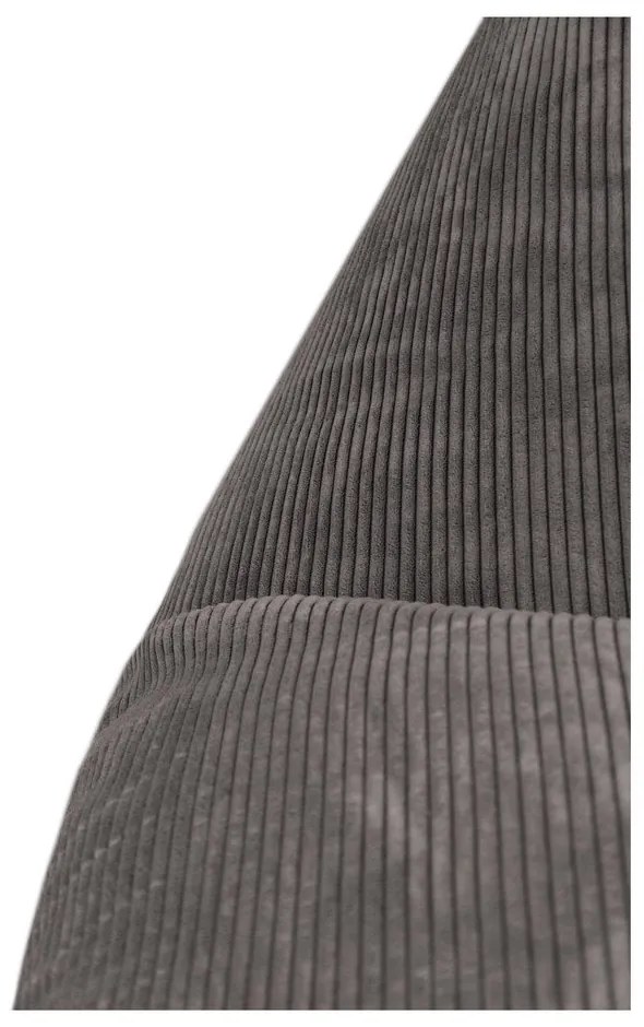 Svetlosivý menčestrový detský sedací vak Razzy – SLOWDOWN