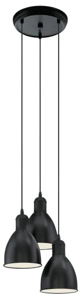 Eglo 49465 - Stropný luster PRIDDY 3xE27/60W/230V