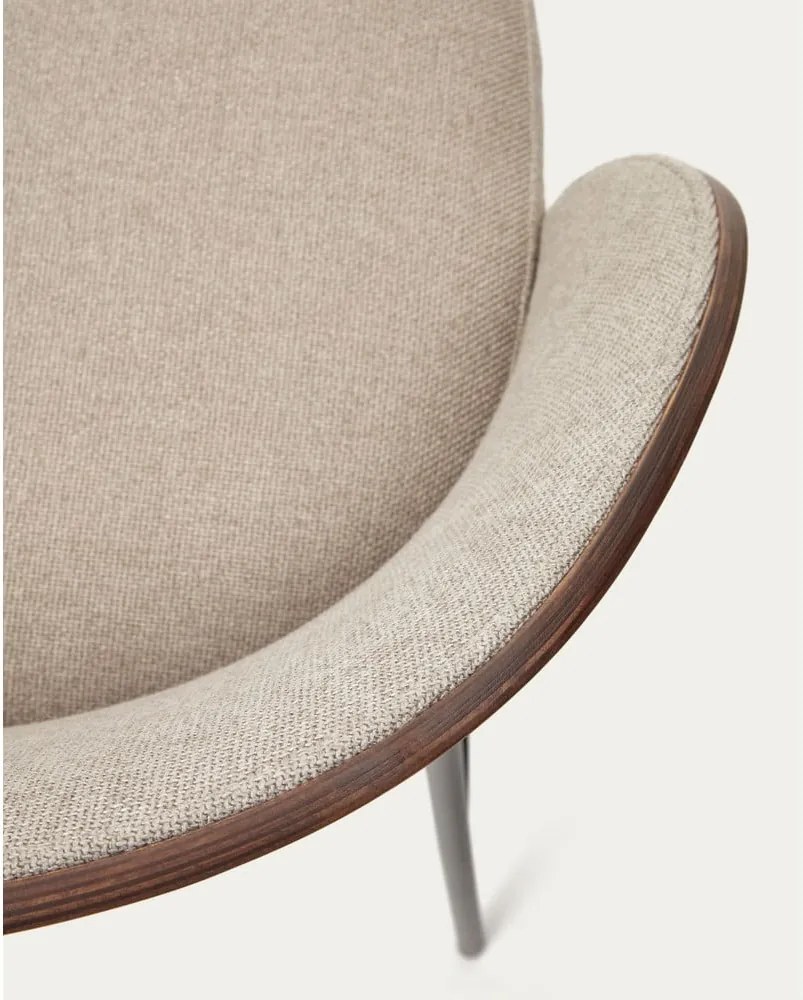 Hnedo-béžová barová stolička (výška sedadla 65 cm) Eamy – Kave Home