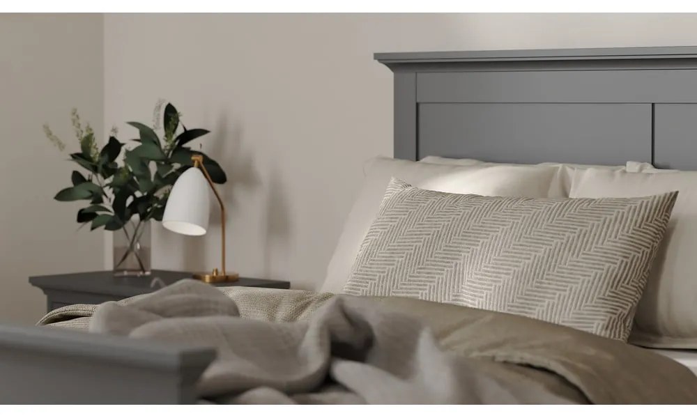 Sivá dvojlôžková posteľ 140x200 cm Paris – Tvilum