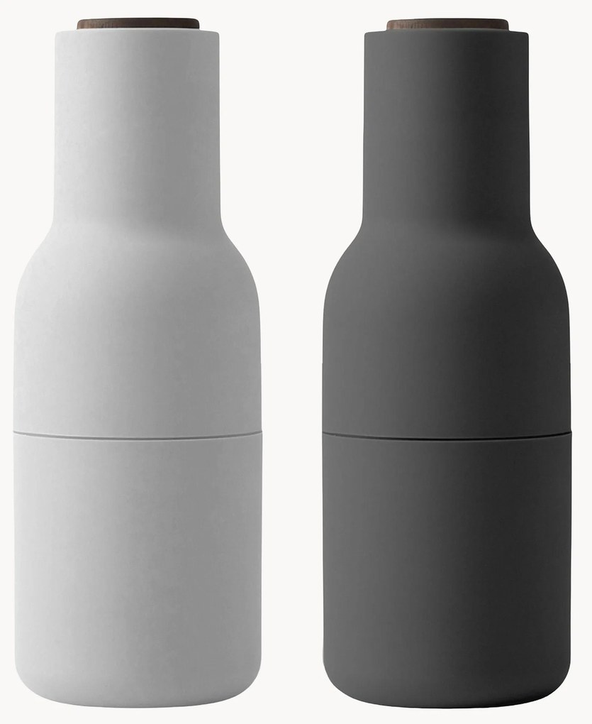 Súprava mlynčekov na soľ a korenie's drevenými vrchnákmi Bottle Grinder, 2 diely