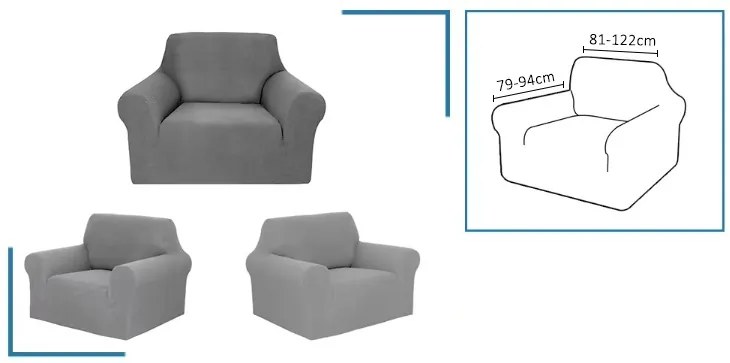 Napínací poťah na kreslo VELTO Farba: Krémová