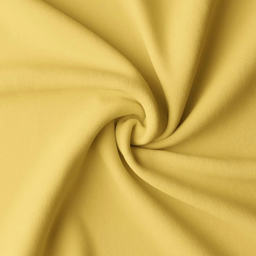 Dekorstudio Krátky jednofarebný záves -  Pastelovo žltý Uchytenie závesu: Riasiaca páska