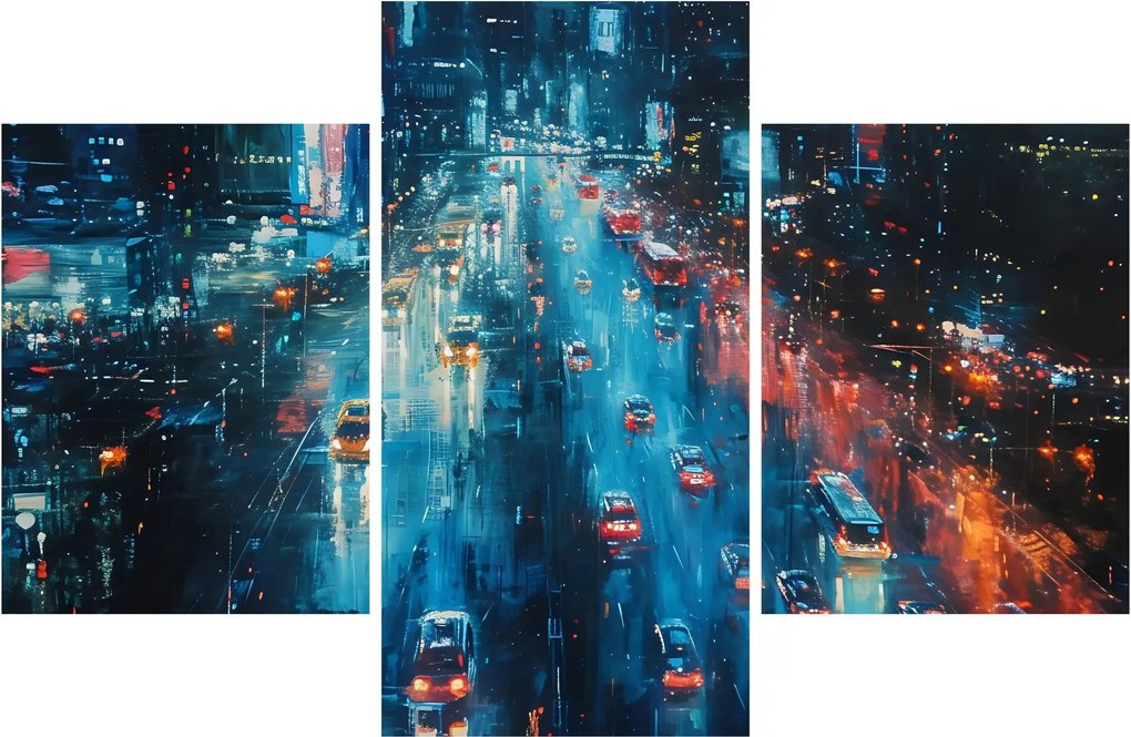 Obraz - Veľkomesto, olejomaľba (90x60 cm)