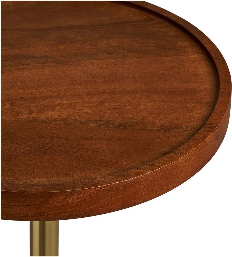 Okrúhly odkladací stolík s doskou z mangového dreva ø 30 cm Sirone – House Nordic