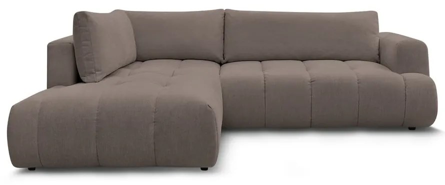 Taupe rozkladacia/s úložným priestorom rohová pohovka (ľavý roh/do L) Fuji – Bobochic Paris