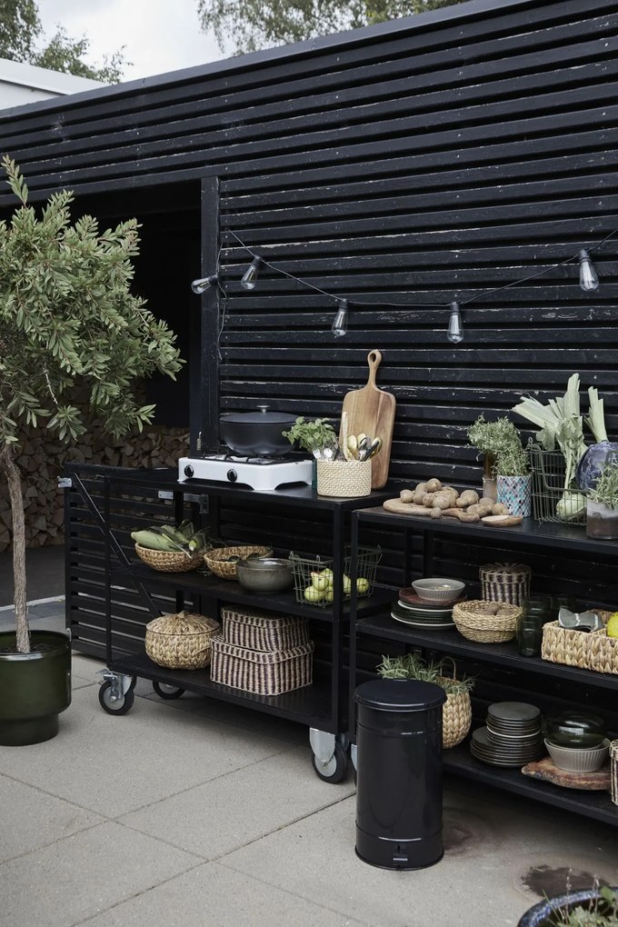 House Doctor Plechový obal na kvetiny Pile Green Menší