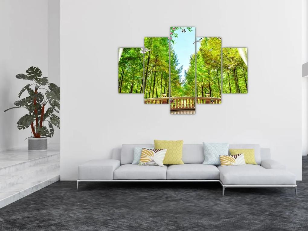 Obraz - Výhľad na les (150x105 cm)
