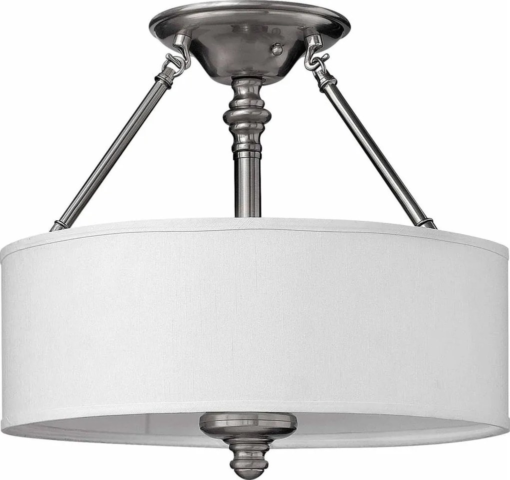 Hinkley HK-SUSSEX-SF - Prisadené stropné svietidlo SUSSEX 3xE27/60W/230V, matný chróm