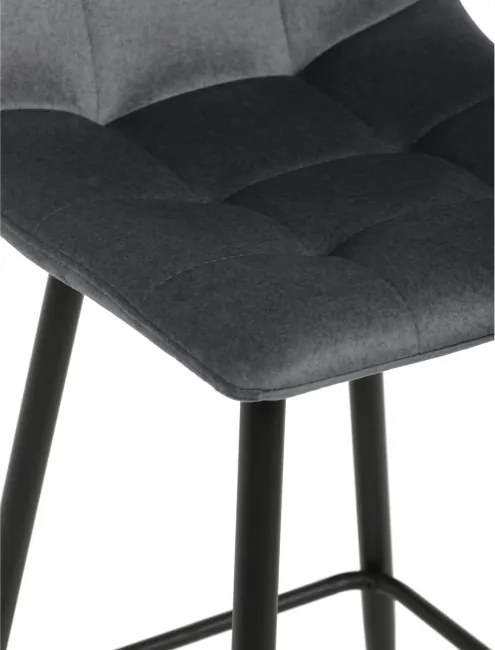 Barová stolička zamatová, sivá AUB-X7015 GREY2