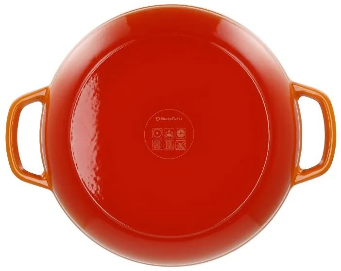 Silvercrest® Liatinová servírovacia panvica, Ø 30 cm (oranžová) (100393085)