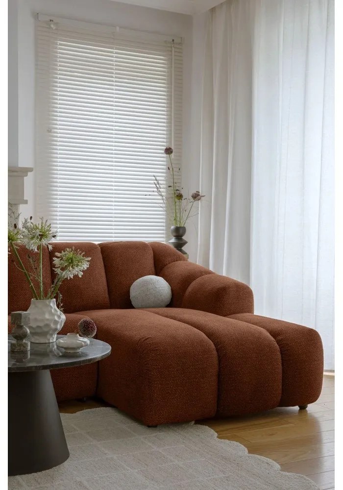 Terakotová rohová pohovka (ľavý roh/do tvaru "U") Shell – Miuform