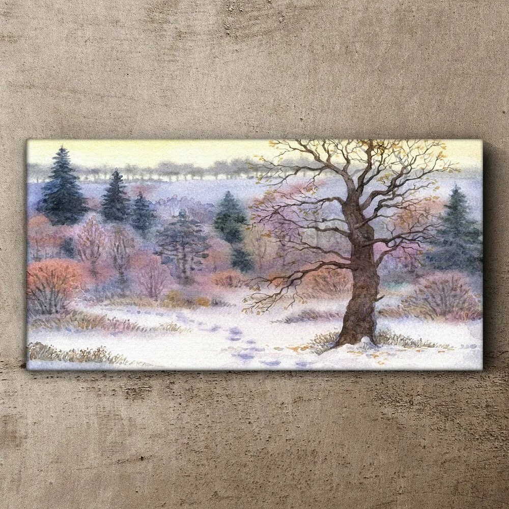 Obraz na plátne lesné zimné sneh príroda