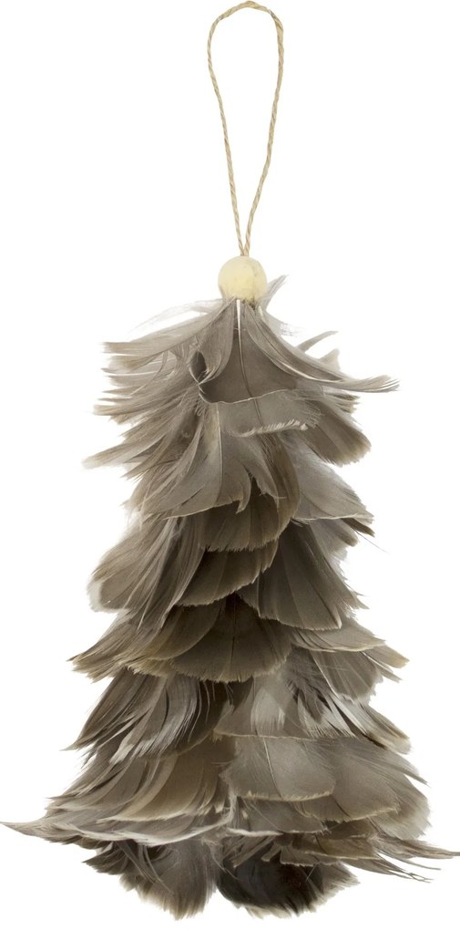 Závesná dekoratívne ozdoba z husacej pierok - 16cm