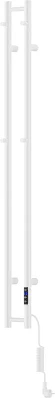 Mexen Pino, elektrické vykurovacie teleso s vešiakmi na uteráky 1405x137 mm, 150 W, biela, W301-1405-137-00-20