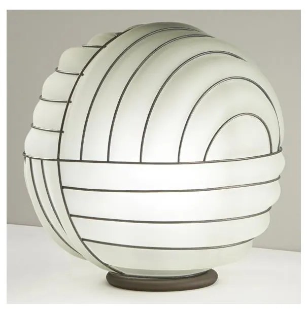 SIRU - Stolná lampa CARTESIO 1xE27/60W/230V hnedá/biela benátske sklo