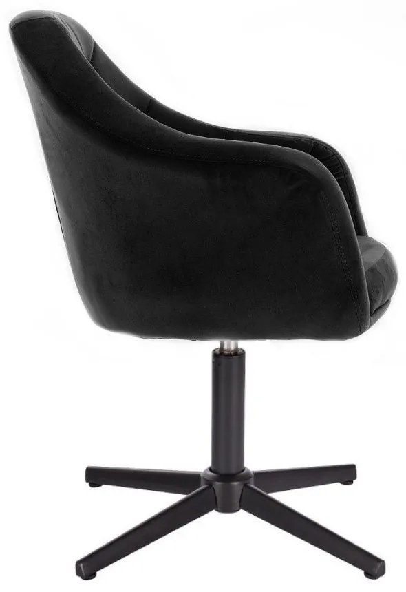 LuxuryForm DESIGN Kreslo ANDORA VELUR na čiernom kříži- čierne