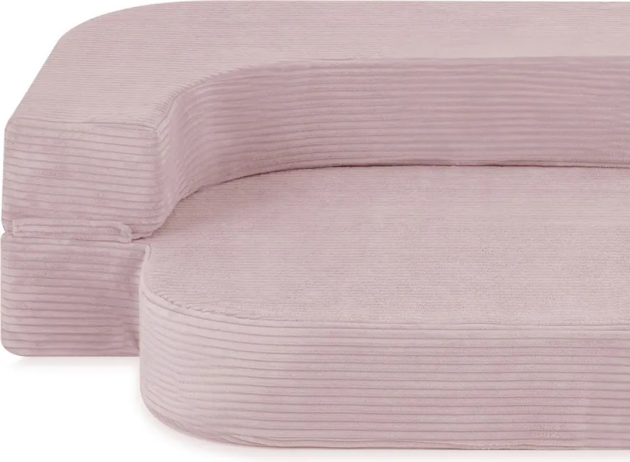 Rozkladacia detská pohovka - svetloružová, prémiový menčester