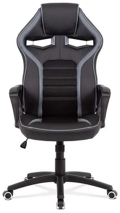 BONTEC Herné stoličky, hojdací mechanizmus, čierna ekokoža, KA-G406 GREY Farba: Čierna