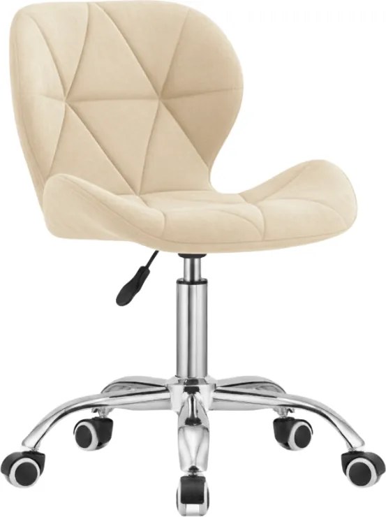 Krémové kancelárske kreslo AVOLA VELVET