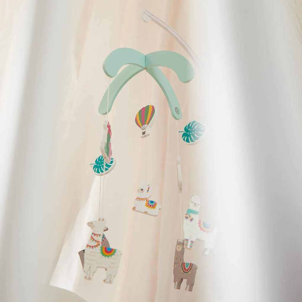 Bieco - Drevený závesný kolotoč - lama