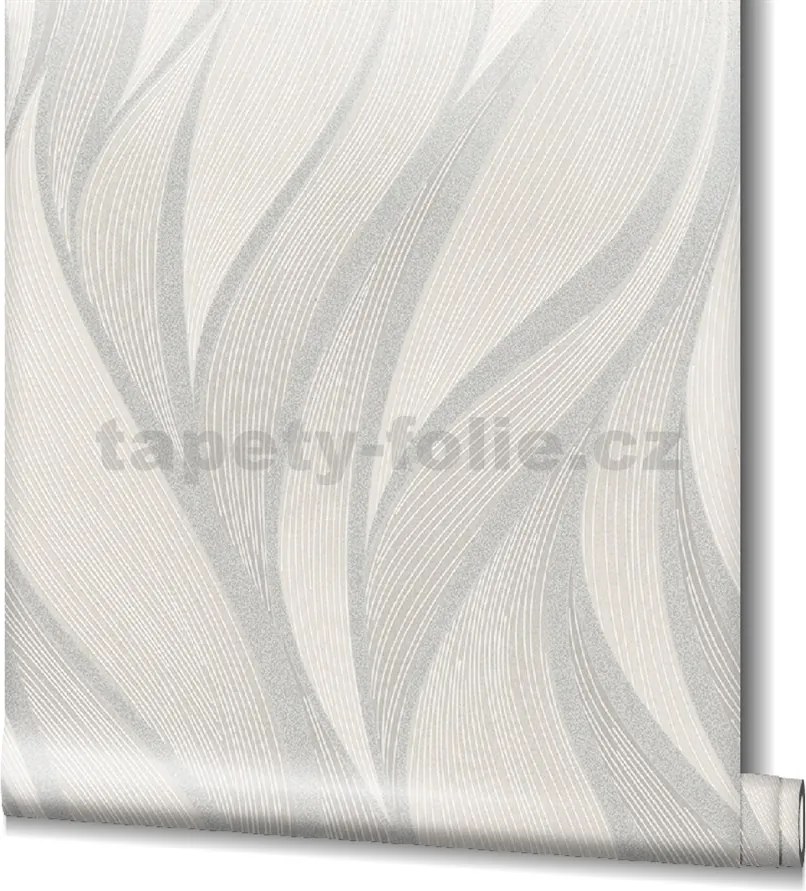 Vliesové tapety na stenu Hailey 82234, rozmer 10,05 m x 0,53 m, vlnovky strieborno-hnedé, NOVAMUR 6794-40