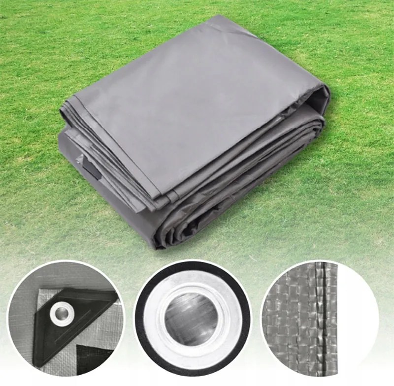 Strieborná vodeodolná krycia plachta 3m x 5m