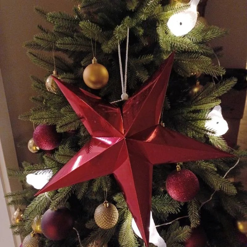 DECOLED Hviezda, 45 cm, červená