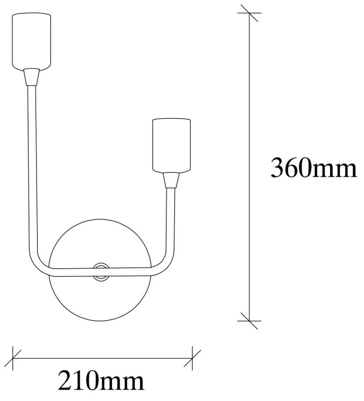 Nástenná lampa Dolma I čierna