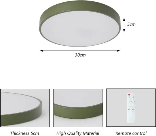 Brilagi - LED stmievateľné stropné svietidlo POOL LED/36W/230V 3000-6000K 30 cm zelené+DO