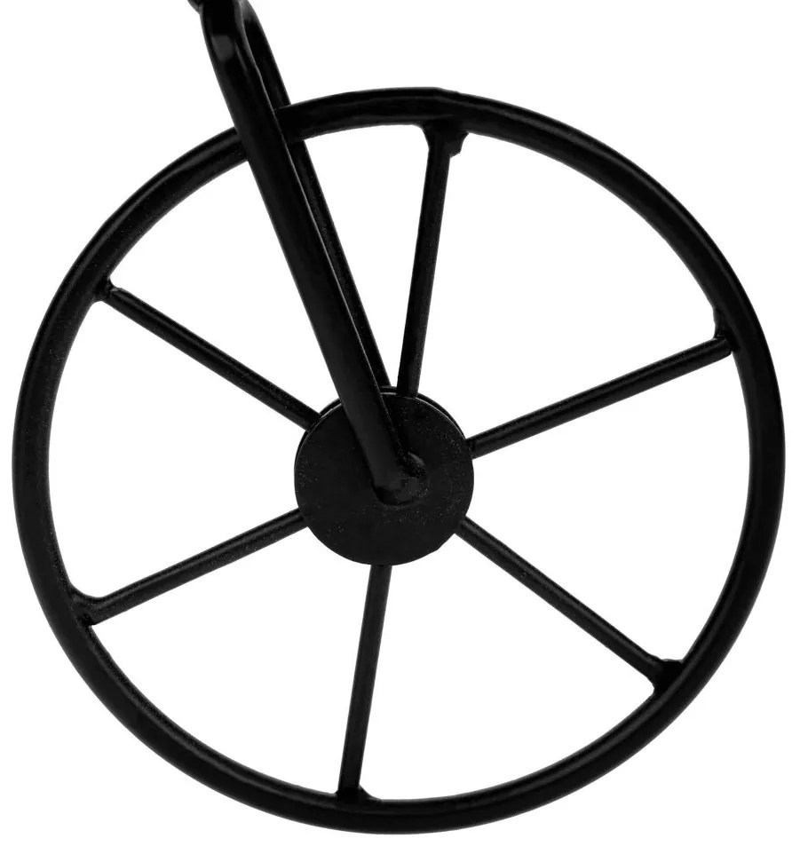 Tempo Kondela Retro kvetináč v tvare bicykla, bordová/čierna, SEMIL