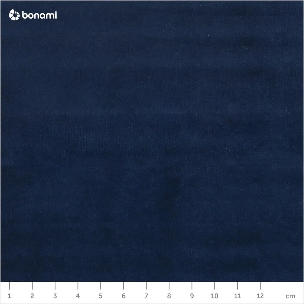 Tmavomodrá čalúnená dvojlôžková posteľ s úložným priestorom a roštom 140x200 cm Elio – Milo Casa