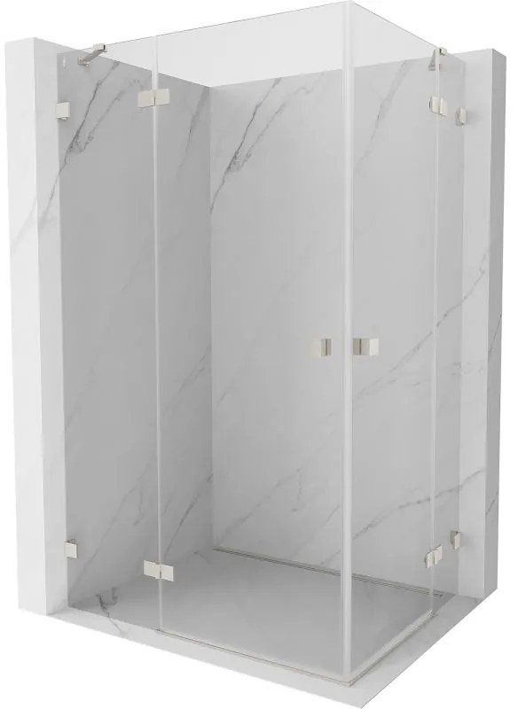 Mexen Lunar Duo, výklopný sprchový kút 115 x 105 cm, 8mm číre sklo, oceľový profil, 834-115L-105P-97-00