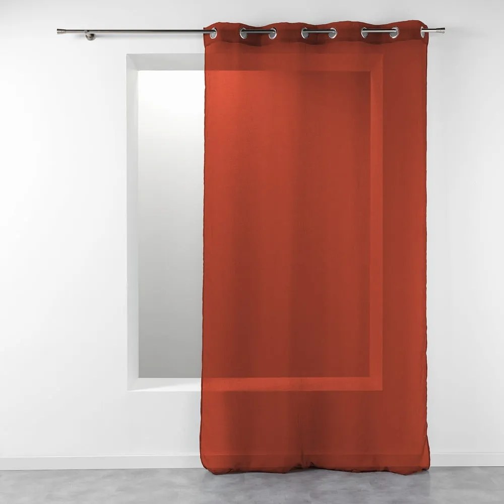 V terakotovej farbe záclona 140x280 cm Telma – douceur d'intérieur