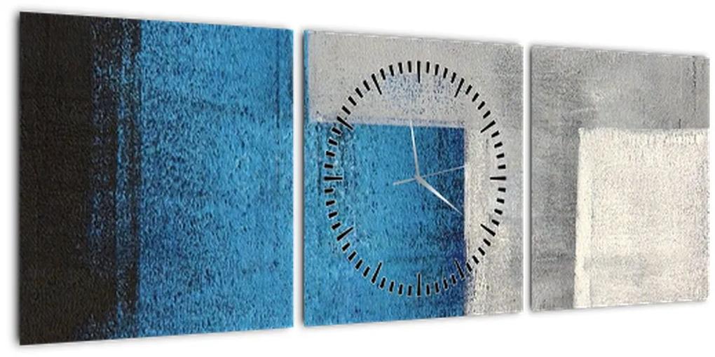 Obraz - Abstrakcia (s hodinami) (90x30 cm)