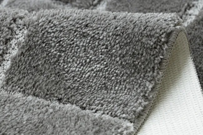 Kúpeľňový koberček SUPREME LINES línie, sivý