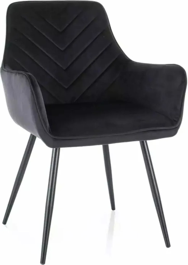 Stolička Fig Velvet čierna