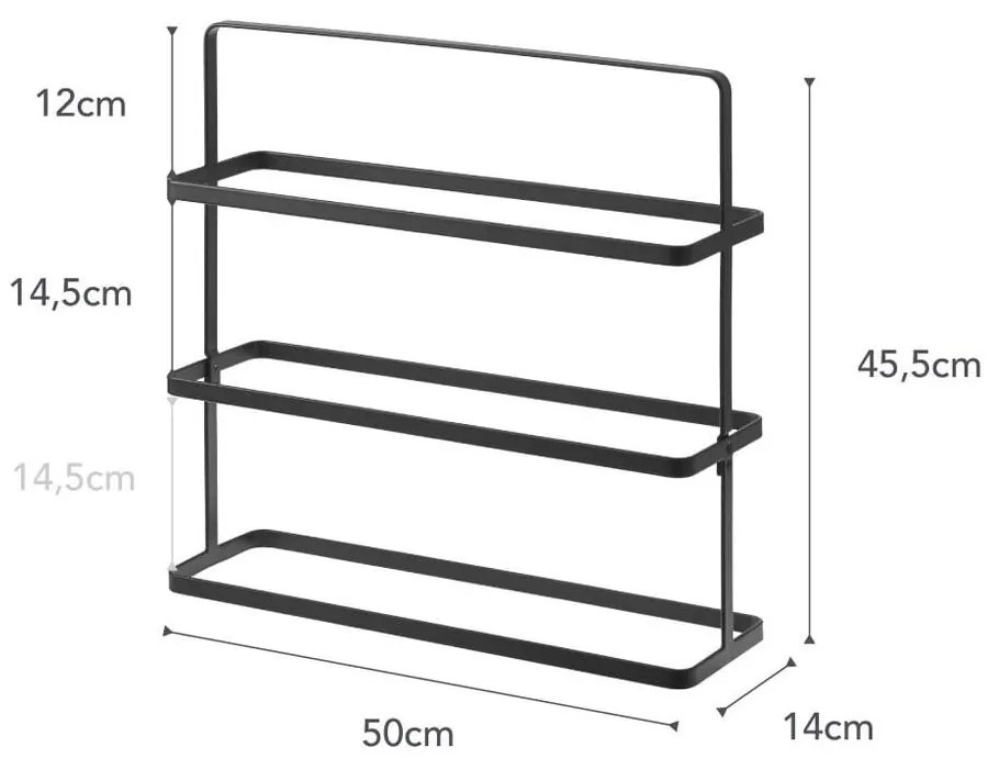 Čierny kovový stojan na topánky Tower Shoe Rack – YAMAZAKI
