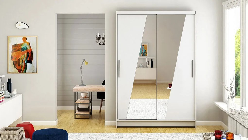 Posuvná skriňa Ada VIII, Farby: kašmír, Osvetlenie: osvetlenie LED RGB - farebné