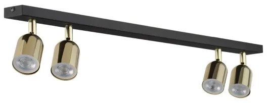 Bodové svietidlo TOP 4xGU10/10W/230V čierna/zlatá